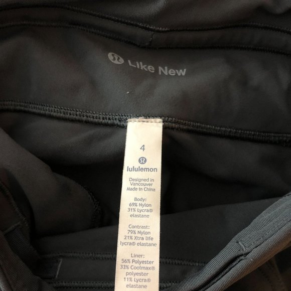 Lululemon Womens Sharp Turns Crop 17" Gray Blue Tied 4 - Picture 3 of 4